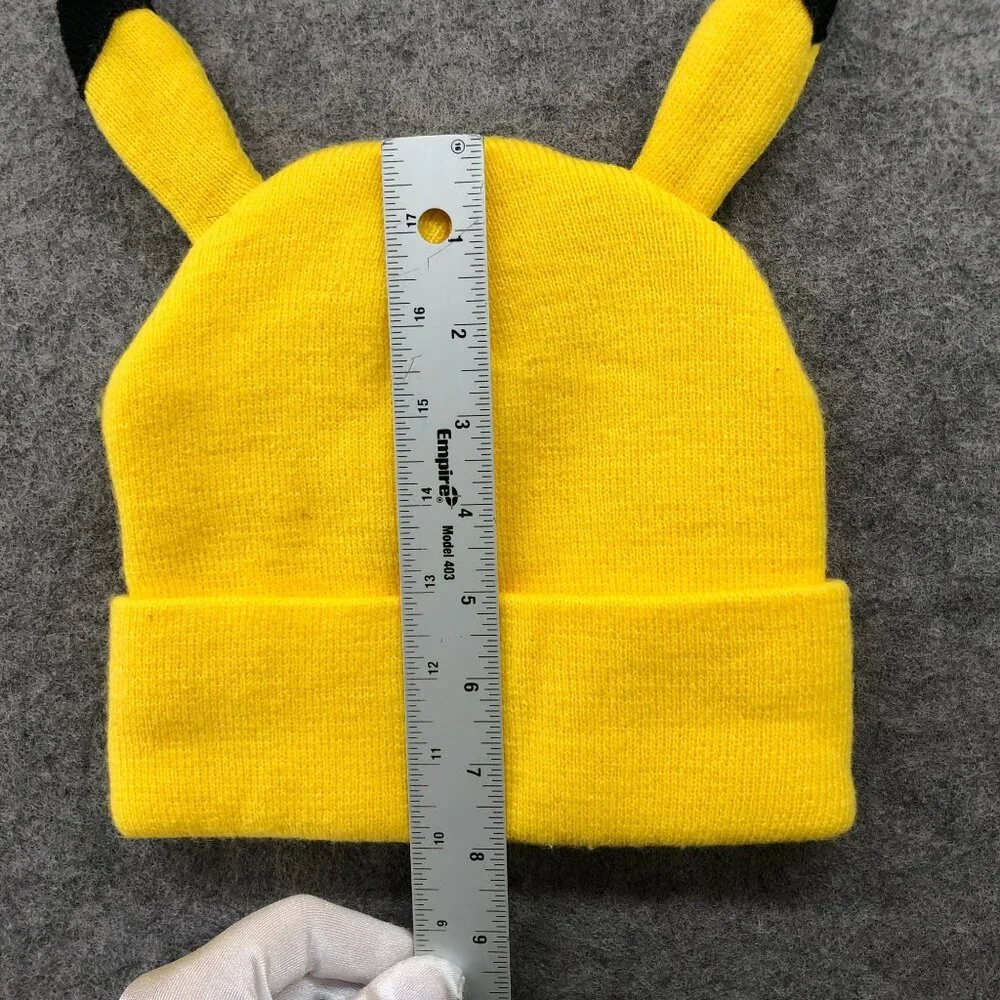 Pokemon‎ Pikachu Beanie Hat Youth Kids One Size (14+) Yellow Knit Winter